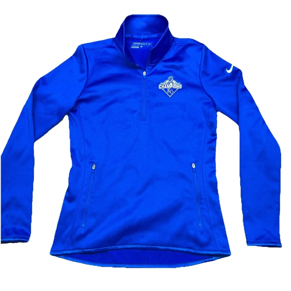Nike Golf Therma Fit 2015 Kansas City Royals World Series Champion 1/4 Zip Small